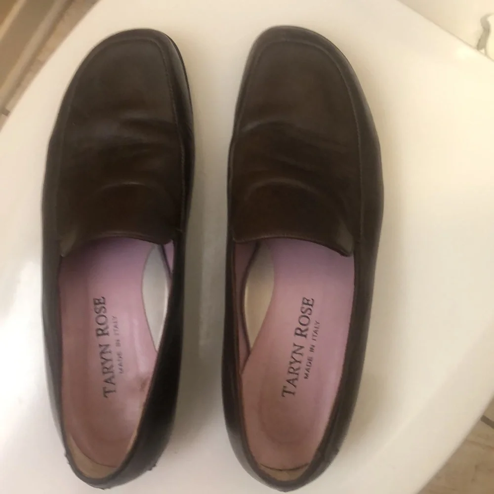 Taryn Rose brown leather loafers vibram size 38 - Picture 8 of 8